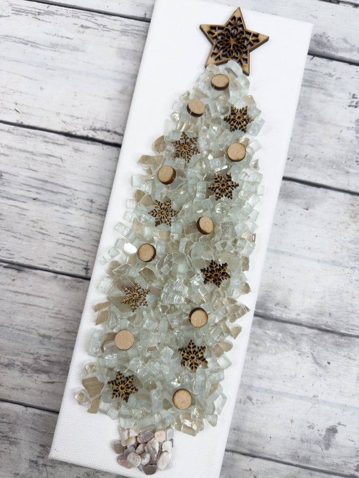 Style A 4x12 Crushed Glass Tree Canvas Project Kit