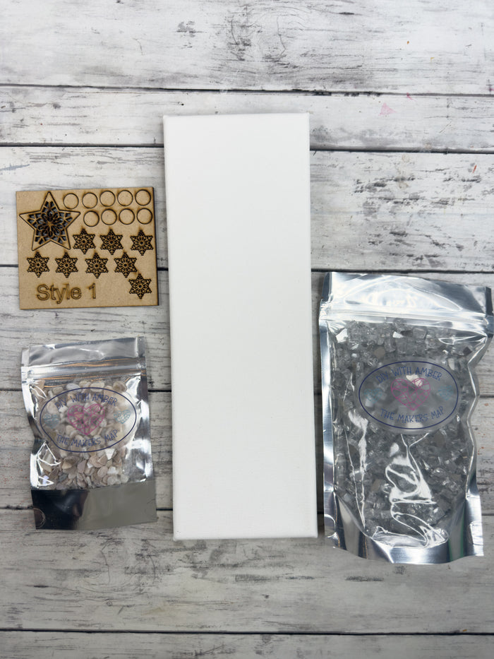 Style A 4x12 Crushed Glass Tree Canvas Project Kit