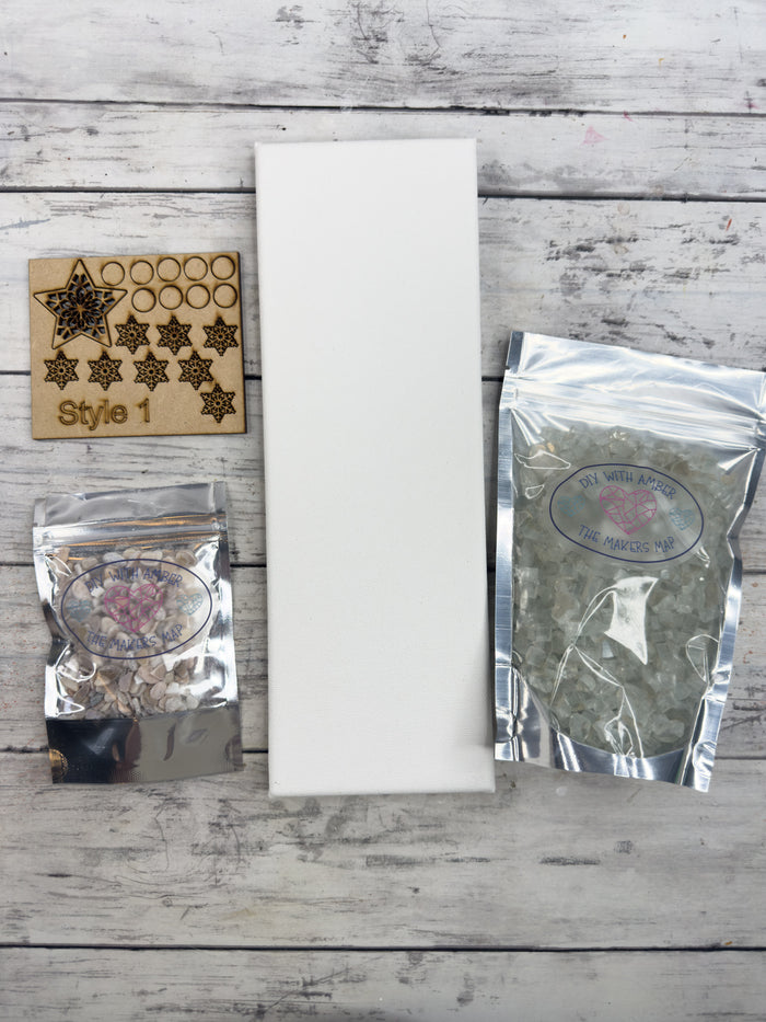 Style A 4x12 Crushed Glass Tree Canvas Project Kit
