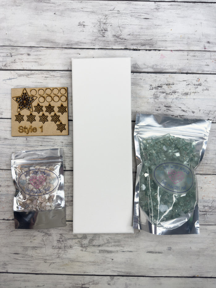 Style A 4x12 Crushed Glass Tree Canvas Project Kit