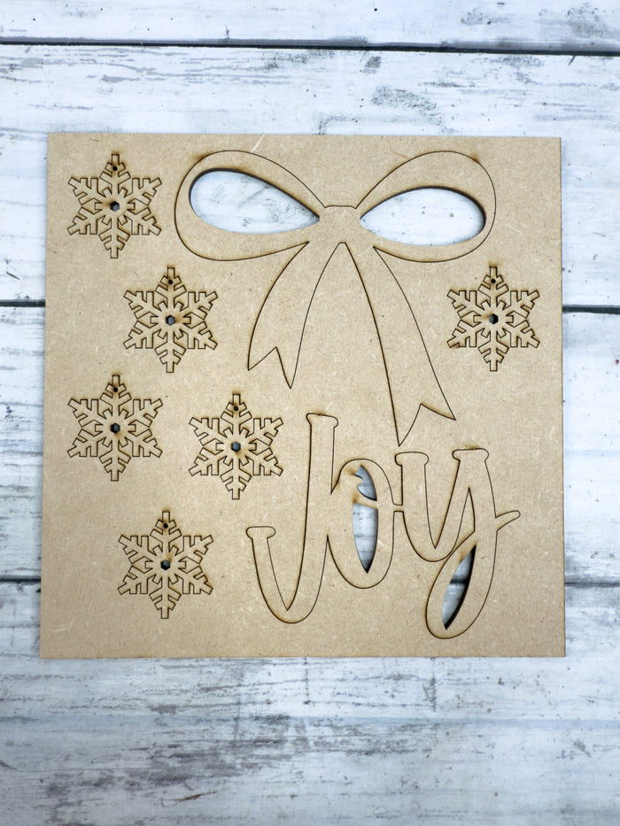 Style A Joy 12x12 Crushed Glass Wreath Canvas Project Kit