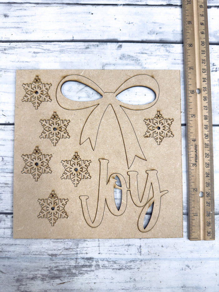 Style A Joy 12x12 Crushed Glass Wreath Canvas Project Kit