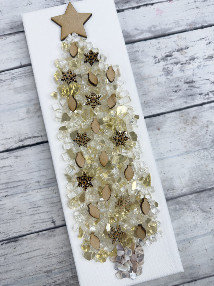 Style B 4x12 Crushed Glass Tree Canvas Project Kit
