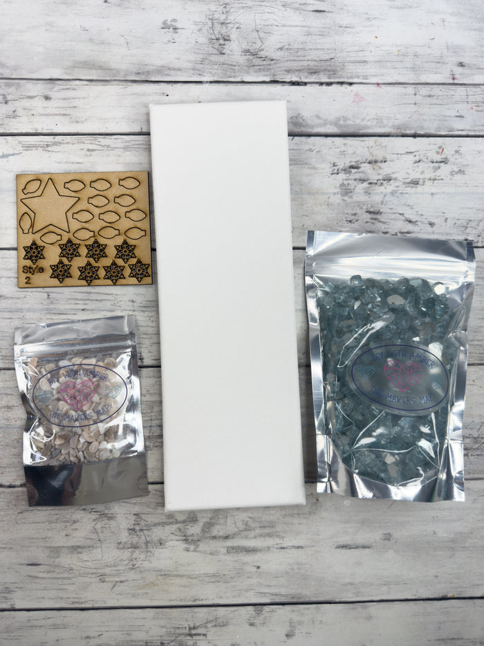 Style B 4x12 Crushed Glass Tree Canvas Project Kit