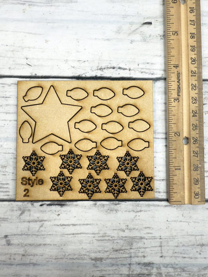 Style B for Tree Wooden Embellishments ONLY