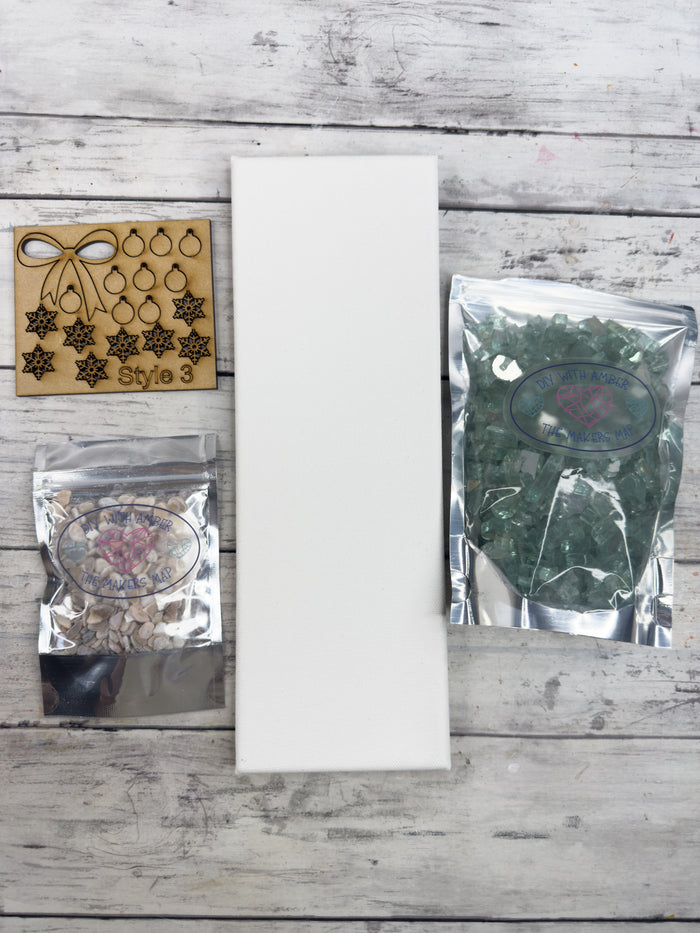 Style C 4x12 Crushed Glass Tree Canvas Project Kit