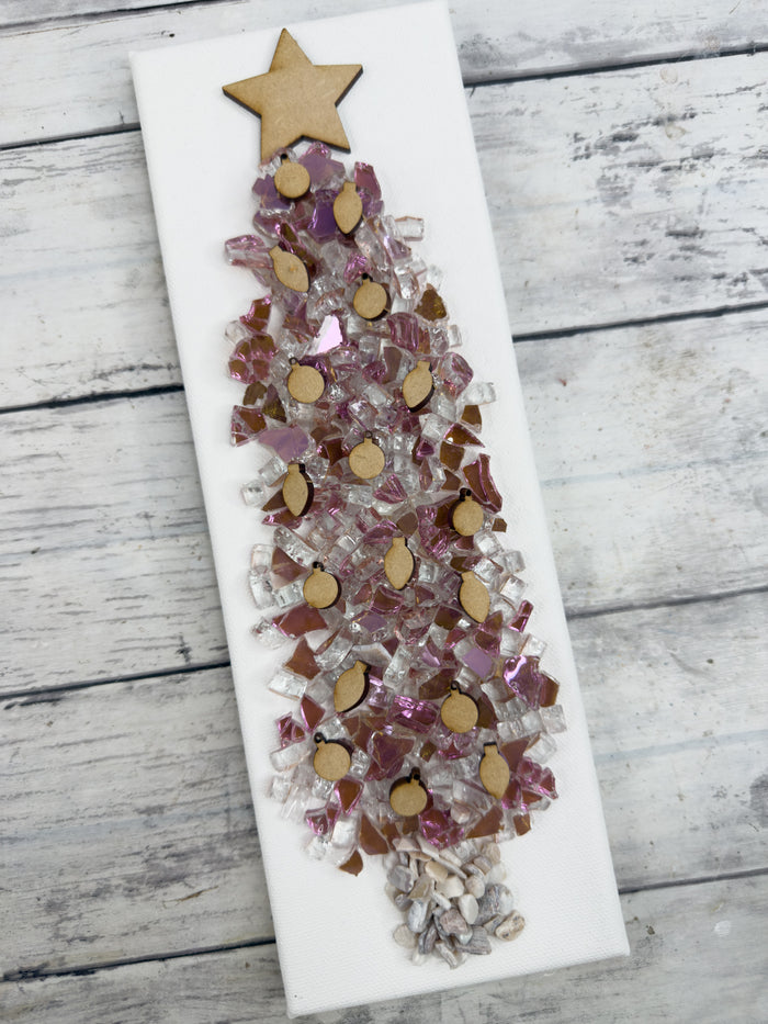 Style D 4x12 Crushed Glass Tree Canvas Project Kit