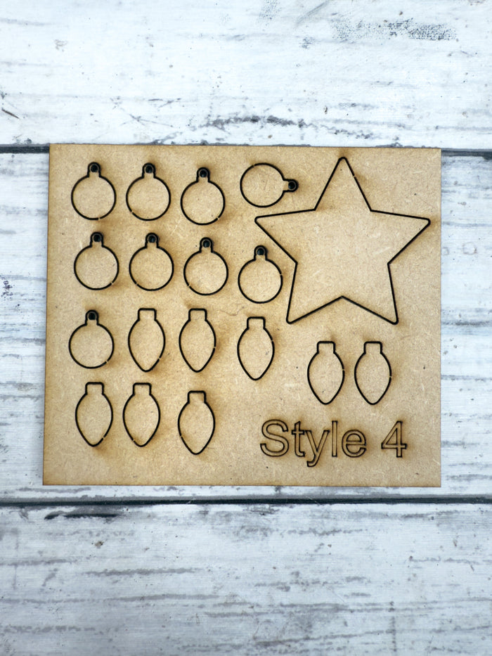 Style D for Tree Wooden Embellishments Only