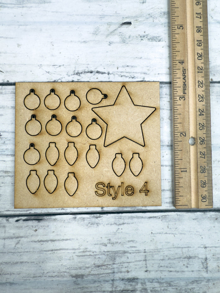 Style D for Tree Wooden Embellishments Only