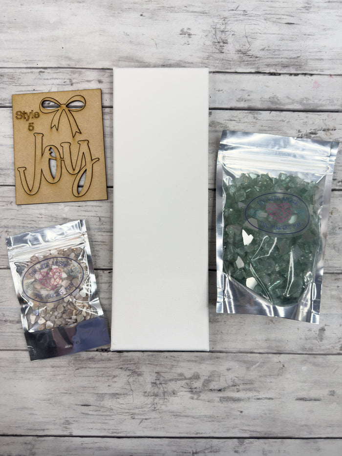 Style E 4x12 Crushed Glass Tree Canvas Project Kit
