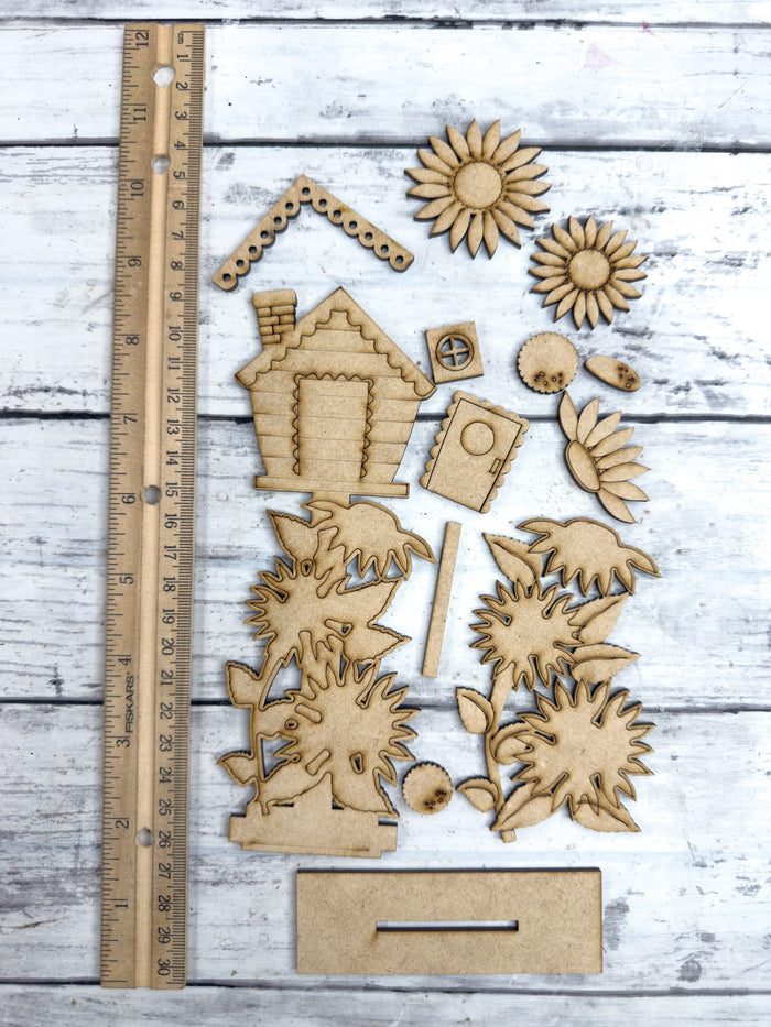 Sunflower Birdhouse DIY Kit