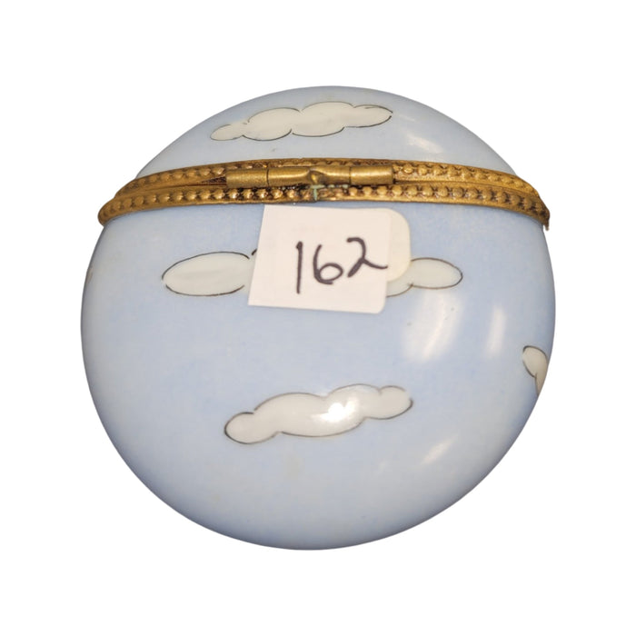 Sunshine Round Porcelain Pill Porcelain Limoges LIMOGES BOXES traditional French Trinket Box