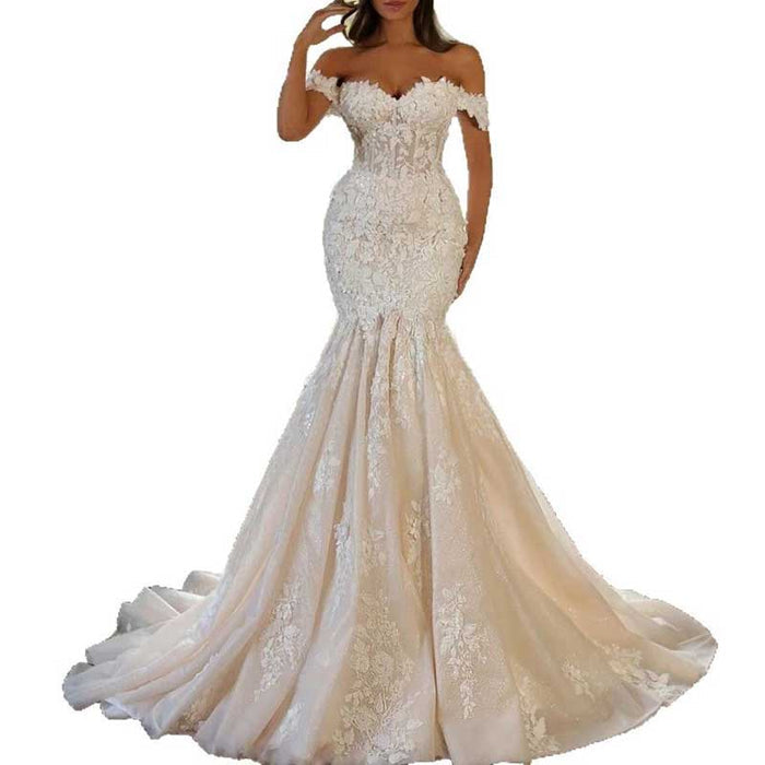 Sweetheart Off The Shoulder Mermaid Wedding Dress