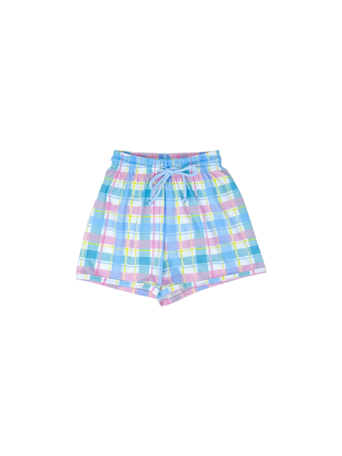 Swim Trunks - Pastel Plaid