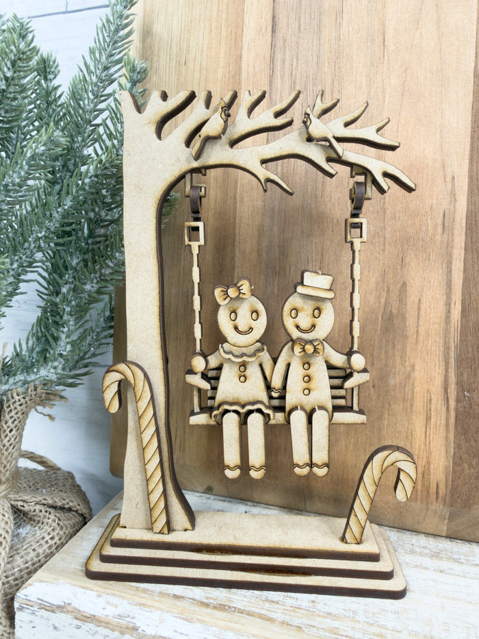 Swinging Gingerbread Couple DIY Kit