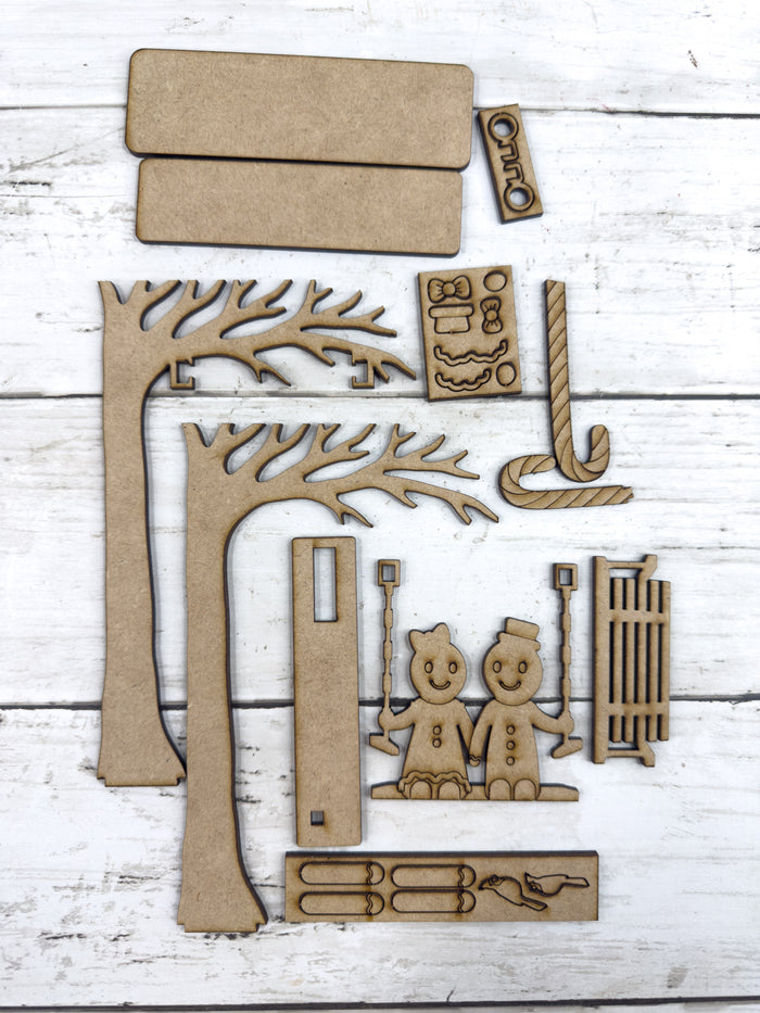 Swinging Gingerbread Couple DIY Kit