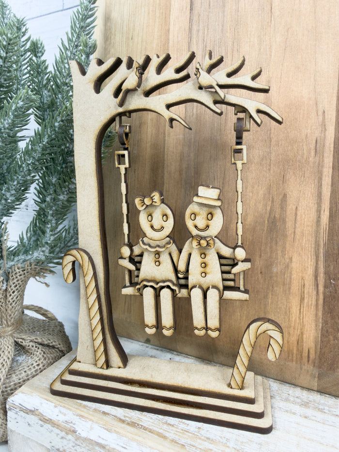 Swinging Gingerbread Couple DIY Kit