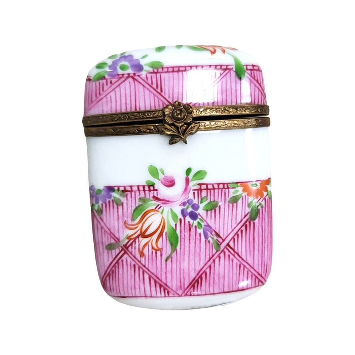 Elegant Pink Oval Limoges Box Porcelain Limoges LIMOGES BOXES traditional French Trinket Box