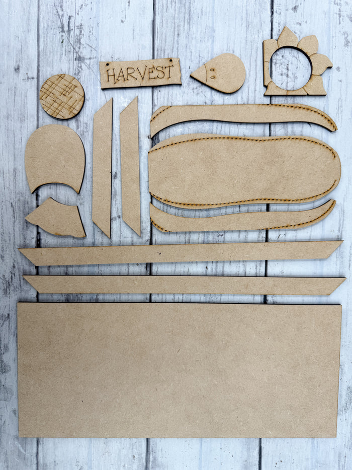 Tall Skinny Framed Pumpkin Crow DIY Kit