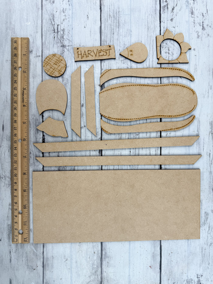 Tall Skinny Framed Pumpkin Crow DIY Kit