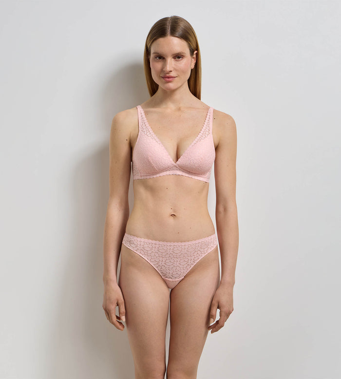 Tanga rose pétale Daily Dentelle
