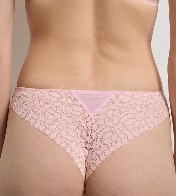 Tanga rose pétale Daily Dentelle