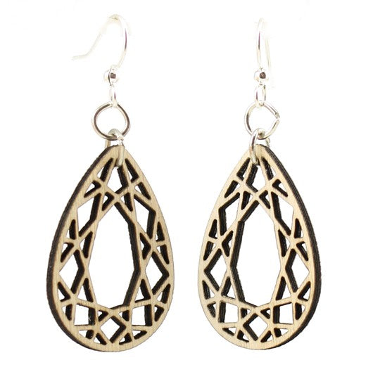 Tear Drop Wood Earrings #1605