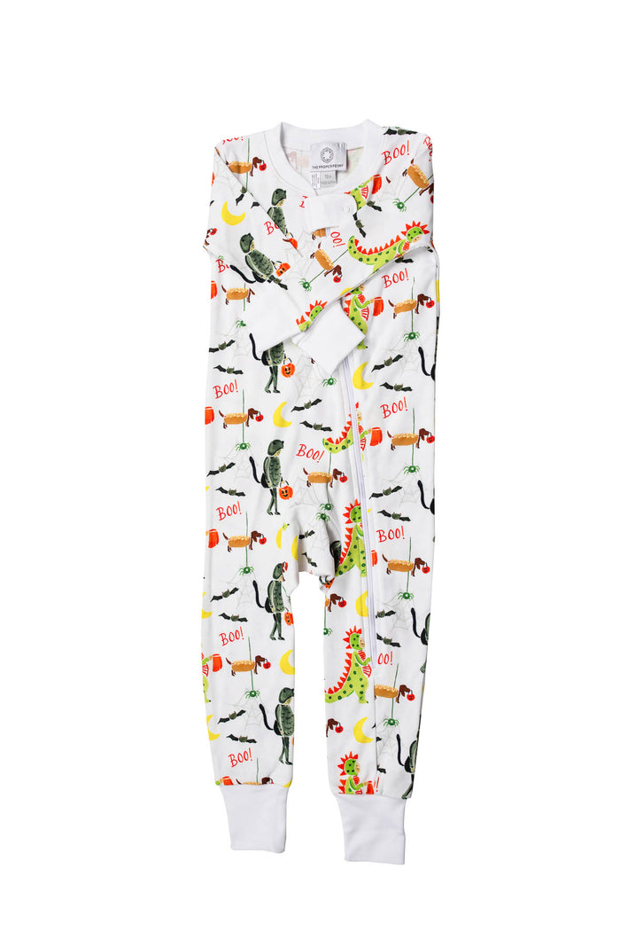 The Proper Peony - Spooky Zipper Pajama