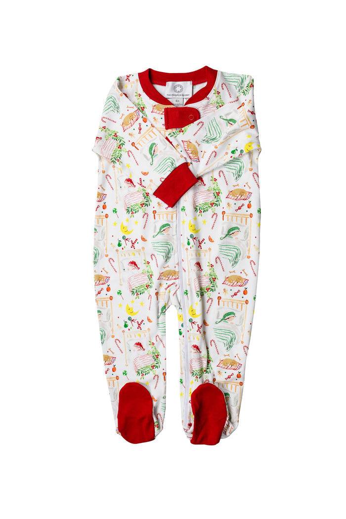The Proper Peony - Sugarplum Zipper Pajama