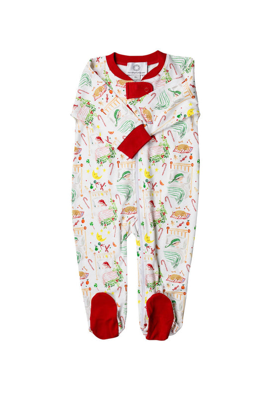 The Proper Peony - Sugarplum Zipper Pajama