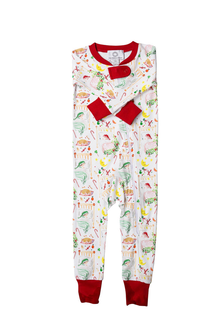 The Proper Peony - Sugarplum Zipper Pajama