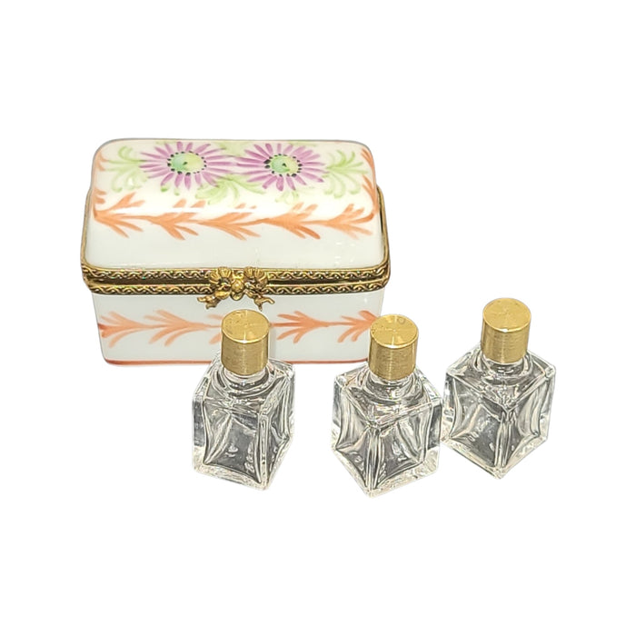 Elegant Orange Perfume Box Porcelain Limoges Perfume French Trinket Box