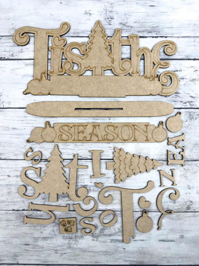 Tis the Season Sign Sitter DIY Kit