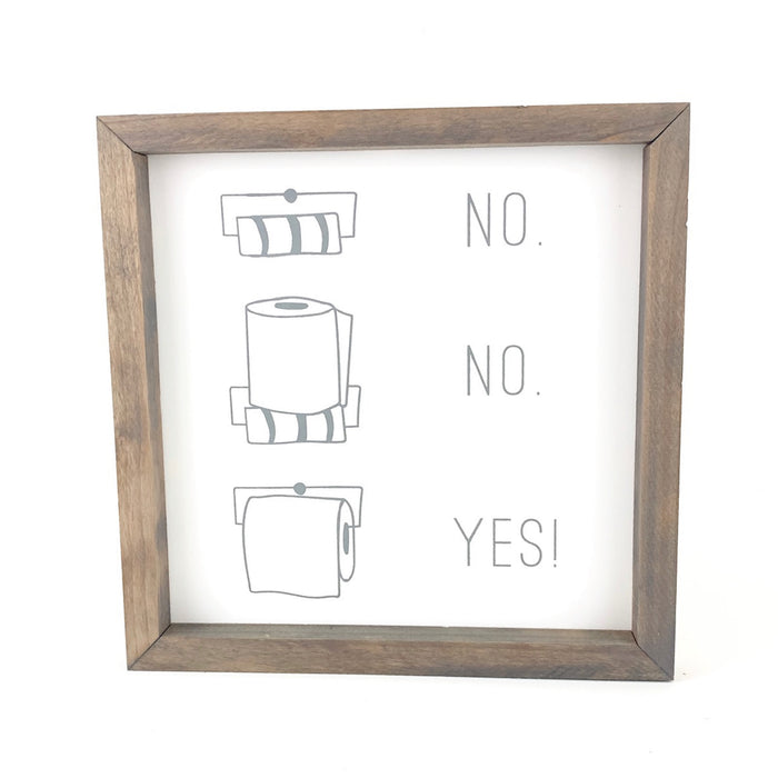 Toilet Paper Diagram Framed Saying