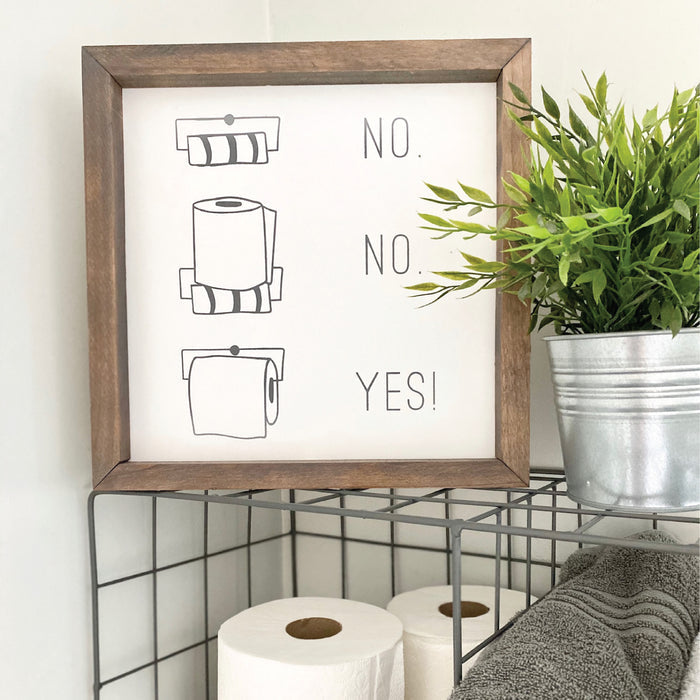 Toilet Paper Diagram Framed Saying