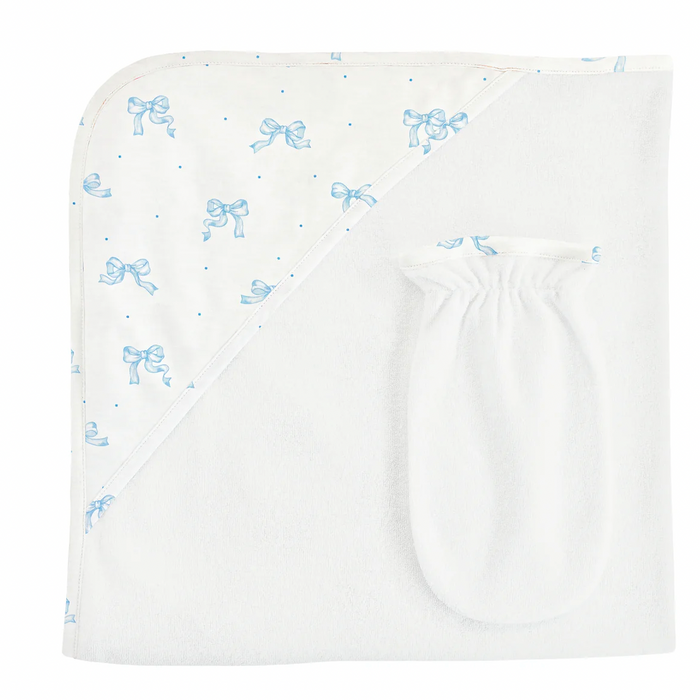 Towel + Mitten Set - Pretty Bows