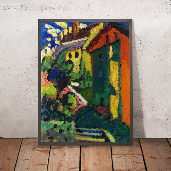 A framed image of
