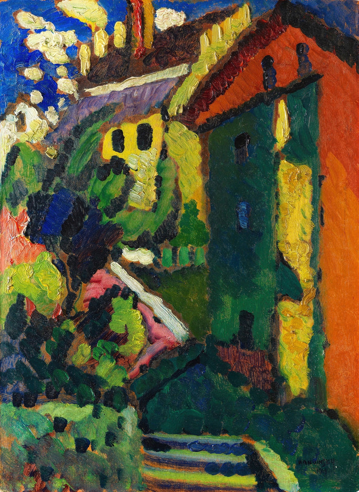 Treppe zum Schloss (Murnau) by Wassily Kandinsky, 1909