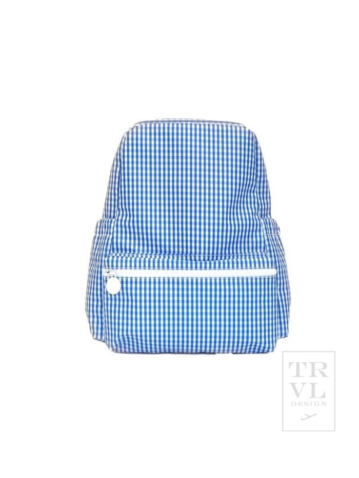 TRVL - Backpack - Gingham Royal