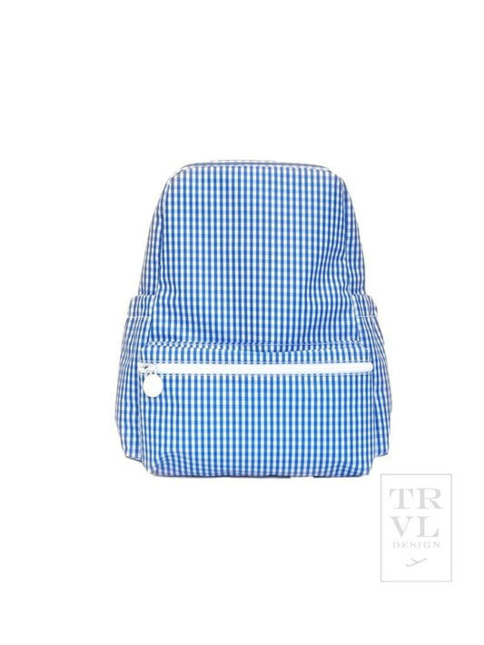 TRVL - Backpack - Gingham Royal