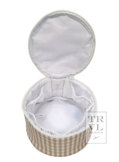 TRVL - Jewel Case - Khaki Gingham