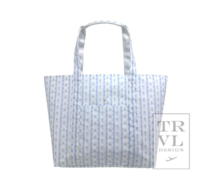 TRVL - Jumbo Tote - Blue Ribbon Floral