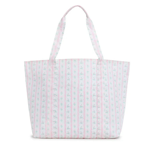 TRVL - Jumbo Tote - Pink Ribbon Floral