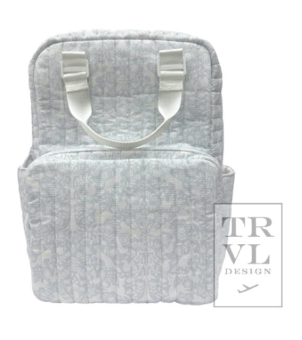 TRVL - Quilted All You Need Bag - Blue Woodland Floral