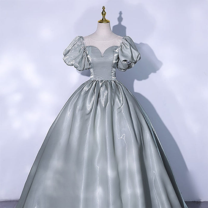 Tulle Puff Sleeve Princess Ball Gown Quinceanera Prom Dress Birthday Party Gowns