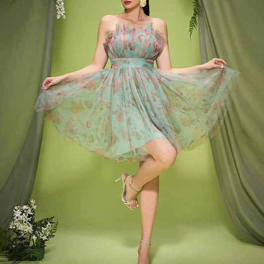 Tulle Strapless Short Homecoming Dress – Sweet & Flirty Party Dress for School Dance
