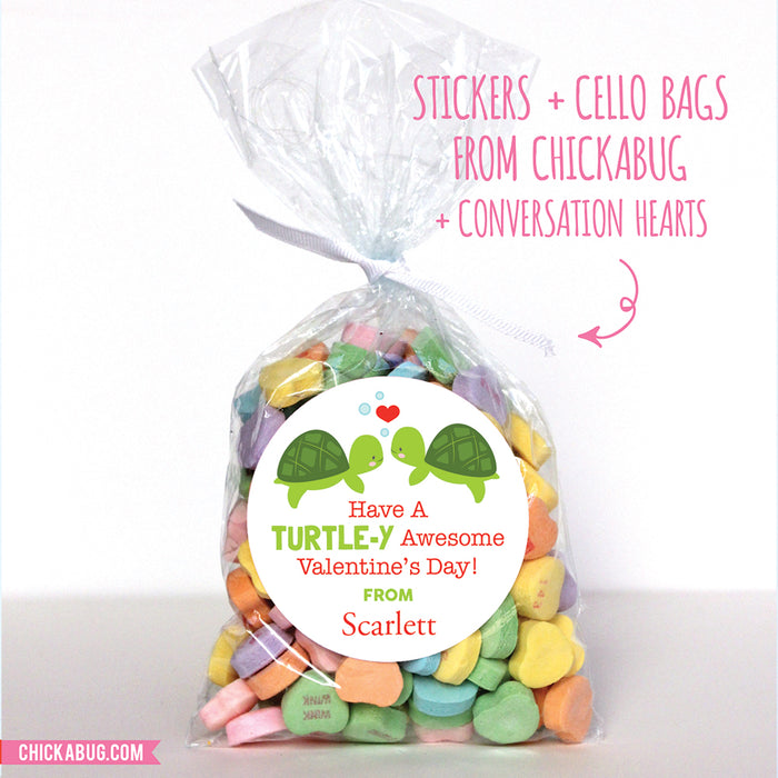 Turtles Valentine's Day Stickers