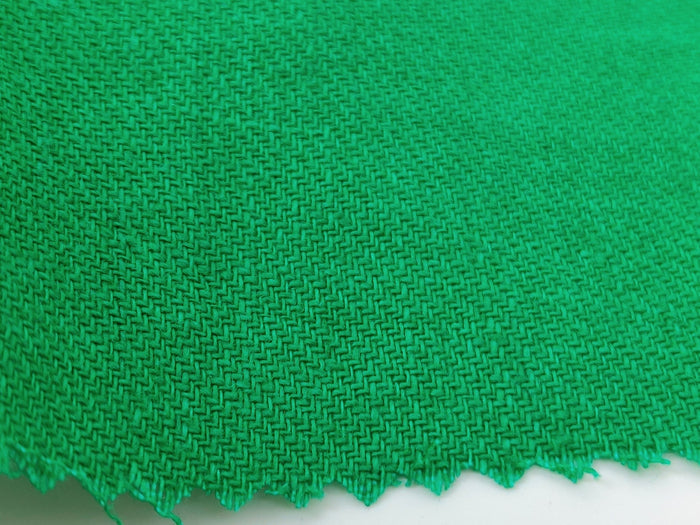 Twill Weave 100% Linen Fabric - Medium Weight in Green 7595 - The Linen Lab - Green