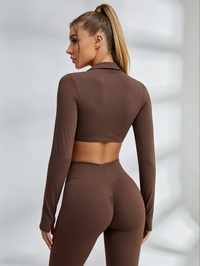 Twist Breathable with Chest Pads Yoga Long Sleeves