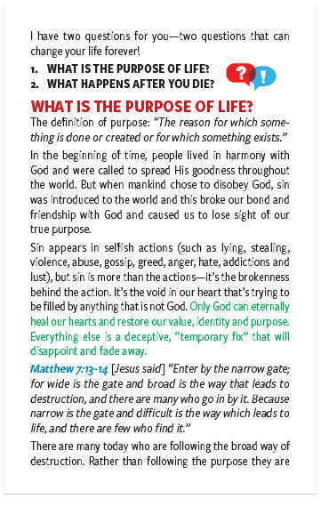 Two Life-Changing Questions (Revised)